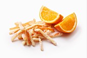 Sugared orange zest