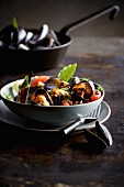 Mussels with fennel and grapefruit