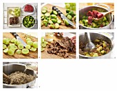 How to prepare fruity sprout porridge with grapes