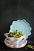 Salad bowls and oven dishes by Ann-Carin Wiktorsson
