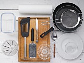 Kitchen utensils for preparing chicken breast