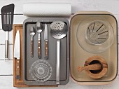 Kitchen utensils for preparing chicken