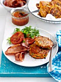 Carrot and zucchini fritters