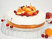 Yoghurt cake with apricots and cherries