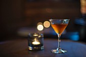 A martini in a bar