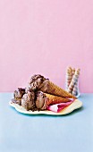 Chocolate and hazelnut brittle ice cream