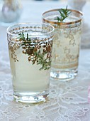 Rosemary drink with ginger ale