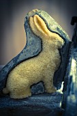 A sponge cake Easter bunny