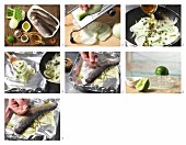 How to prepare a trout fillet parcel to be barbecued
