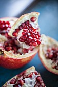 A bunch of pomegranates (close up)