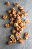 Chouquettes (unfilled profiteroles sprinkled with sugar nibs, France)