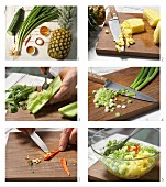 How to prepare pineapple & cucumber salsa