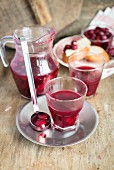 Kisiel (traditional Russian drink made from cherries, sugar and corn starch)