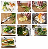 How to prepare marinated asparagus with carrots