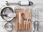 Assorted kitchen utensils