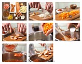 How to prepare sausage goulash with Spätzle (soft egg noodles)