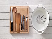 Kitchen utensils for preparing rabbit