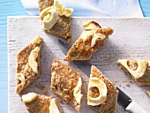 Apple and walnut slices with porridge oats