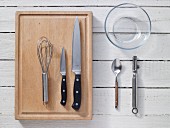 Kitchen utensils for preparing fruit yoghurt