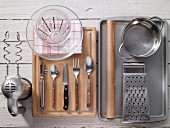 Kitchen utensils for preparing potato bread rolls