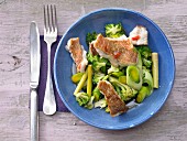 Chilli-infused rose fish with broccoli and lemongrass