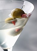 A Dirty Martini cocktail (detail)
