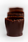 Empty chocolate cups for truffle pralines