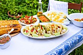 A Mexican party buffet