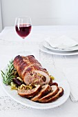 Rolled pork roast with dates