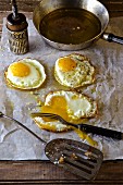 Eggs fried in olive oil