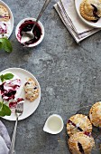Hand pies with a blueberry filling