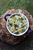 Young cabbage with carrots and dill