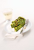 Frittata verde alle reginette (Italian herb & pasta omelette)