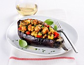 Melanzana ripiena al forno (stuffed oven-baked aubergine, Italy)