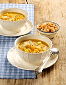 Minestra di zucca, riso e patate (Italian pumpkin stew with potatoes and rice)