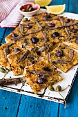 Pissaladière with caramellised onions and anchovies