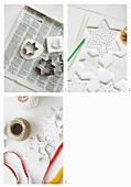 Instructions for making star ornaments from modelling compound