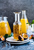 Passionfruit cocktail in a bottle