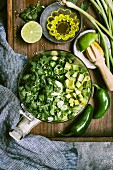 Ingredients for avocado salad dressing