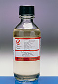 View of a bottle of sulphuric acid