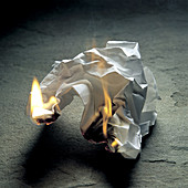 Burning paper