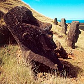 Moai Statues,Easter Island,Chile