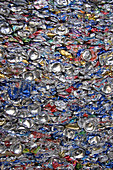 Crushed aluminum cans