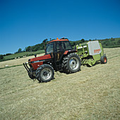 Tractor & round baler