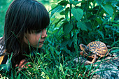 Girl and Box Turtle