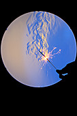 Schlieren Image of a Sparkler