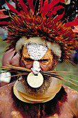 Man of the Mt. Hagen tribe. Papua,New Gu
