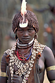 Hamar woman of the Turmi region. Ethiopia