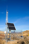 Weather station with solar panel