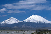 Pomerape and Parinacota Volcanoes